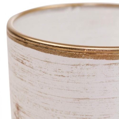 Product Lantern glass tealight holder floral pattern Ø8cm H9cm 2pcs