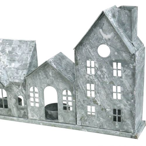 Floristik24 Light houses, metal lantern, window decoration, Advent, silver shabby chic L37.5cm H20cm