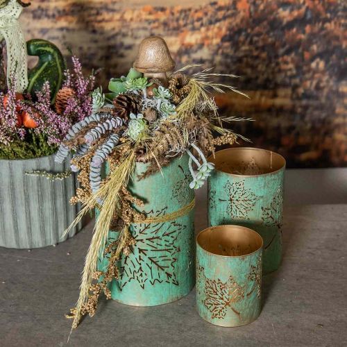 Product Lantern Autumn Tealight Holder Metal Ø8/10/13cm Set of 3