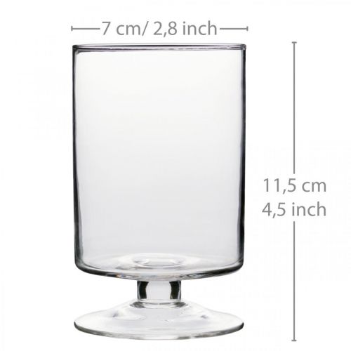 Floristik24 Lantern Hurricane glass Ø7cm H11.5cm 6pcs