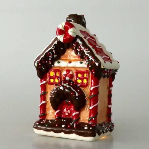 Floristik24 Lantern Knusperhaus Bisquit, brown H16cm