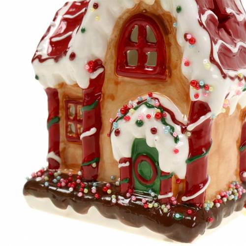 Floristik24 Lantern Knusperhaus Bisquit, white H16cm