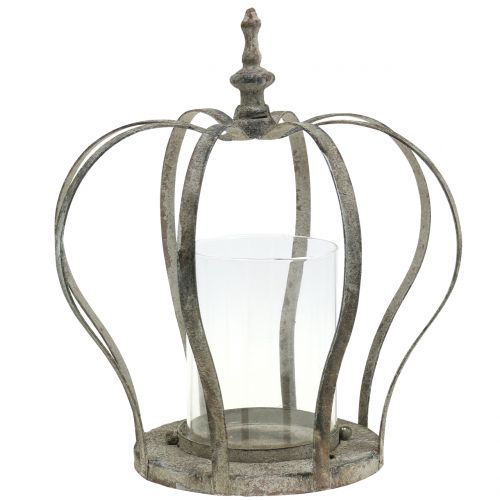 Floristik24 Lantern crown antique Ø20cm H23cm