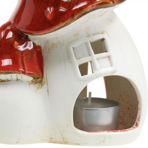 Floristik24 Lantern, mushroom house, tealight holder, autumn decoration, ceramic H15cm 2pcs