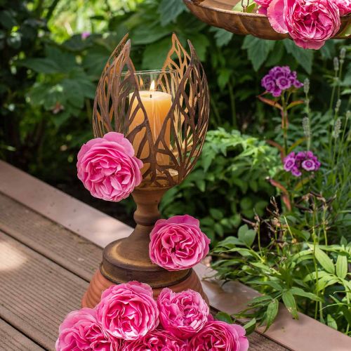 Floristik24 Lantern rust look, tealight holder retro Ø13cm H30cm