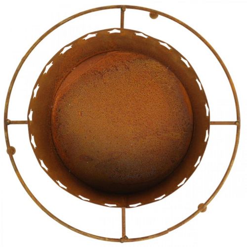 Floristik24 Lantern with stars, Advent, wreath holder made of metal, Christmas decoration patina Ø25cm