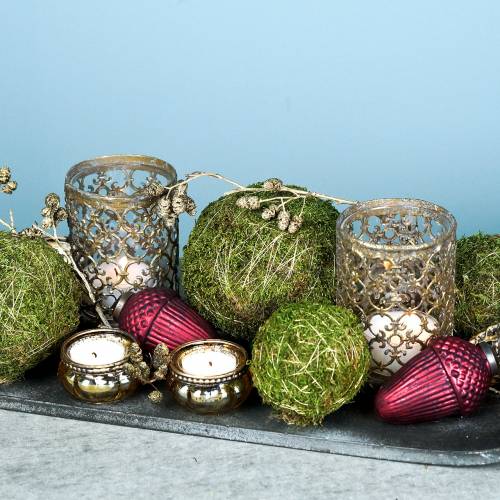 Floristik24 Lantern Gold Antique Ø8cm H11,5cm 1 pc