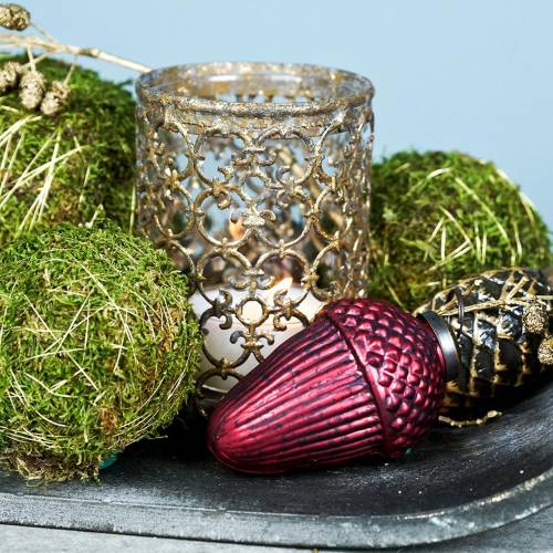 Floristik24 Lantern antique gold Ø10.5cm H14.5cm 1p