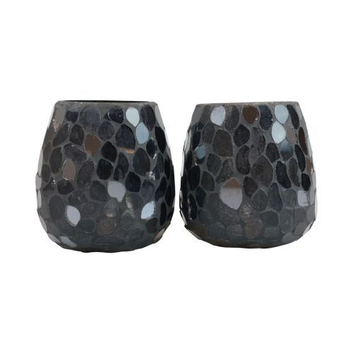 Product Lantern Christmas candle holder black Ø10cm 2pcs