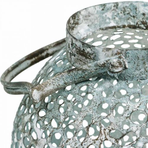 Floristik24 Metal wind light, lantern, candle holder antique look Ø15cm H22cm