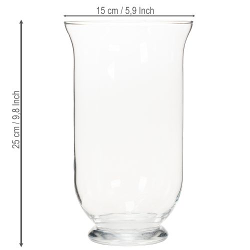 Product Glass candle holder/vase for atmospheric interior design with classic elegance, 25cm