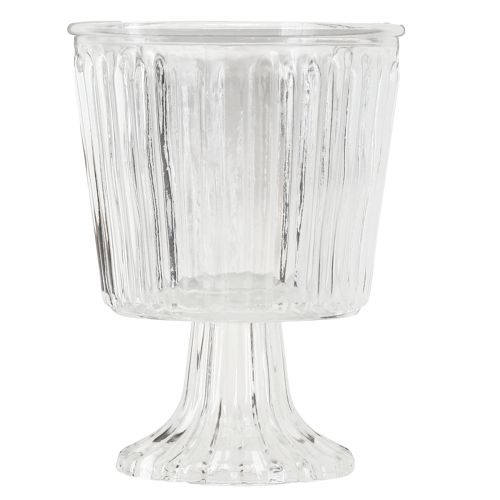 Product Lantern glass trophy fluted glass decoration Ø11.5cm H15cm