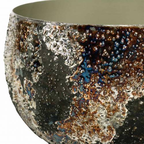 Floristik24 Decorative bowl colored metal Ø17cm H11.5cm
