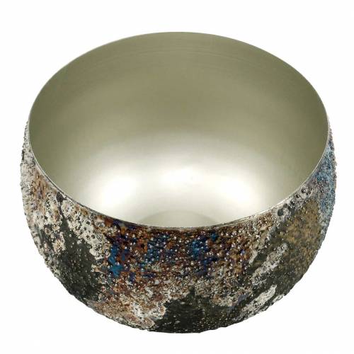 Floristik24 Decorative bowl colored metal Ø17cm H11.5cm