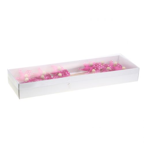 Floristik24 Decorative windmill with dots Pink Ø8cm 12pcs
