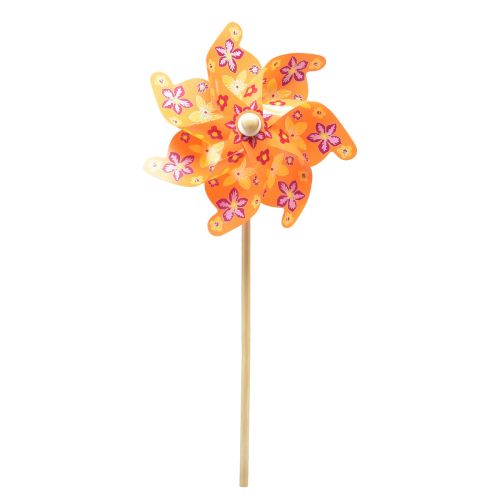 Floristik24 Windmill on stick wind turbine orange yellow pink Ø30,5cm 74cm