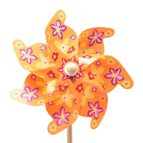 Floristik24 Windmill on stick wind turbine orange yellow pink Ø30,5cm 74cm