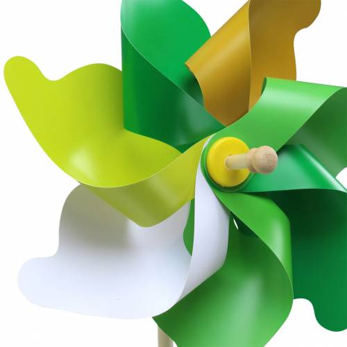 Floristik24 Chic windmill on the stick green gold white Ø30cm