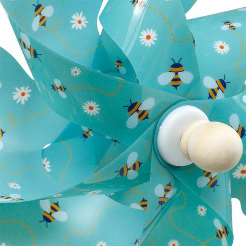 Floristik24 Pinwheel bees turquoise Ø31cm wind chime windmill garden decoration
