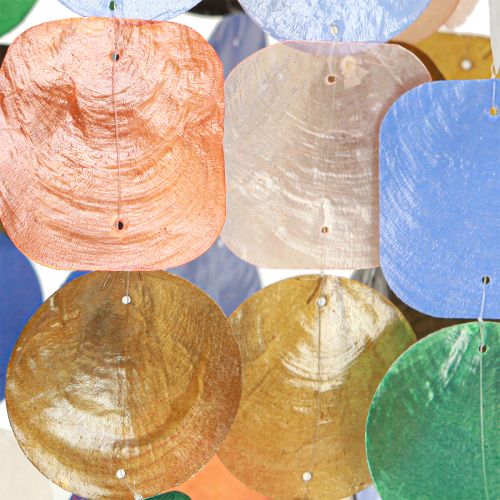 Product Wind chime Capiz shells Maritime decoration hanger Ø14.5cm 55cm