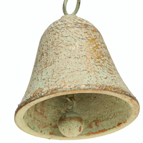 Floristik24 Wind chime metal heart with bell antique green gold rust 46cm