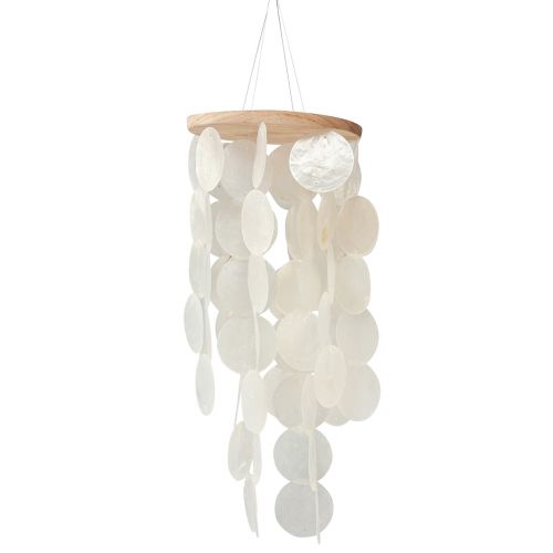 Floristik24 Wind chime Capiz shells mother of pearl natural L50cm