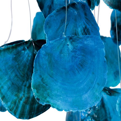 Floristik24 Wind chime maritime hanging decoration Capiz shells blue 90cm