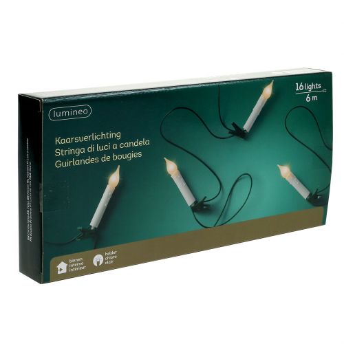 Floristik24 Wind gust light chain for inside 16er 6m warm white