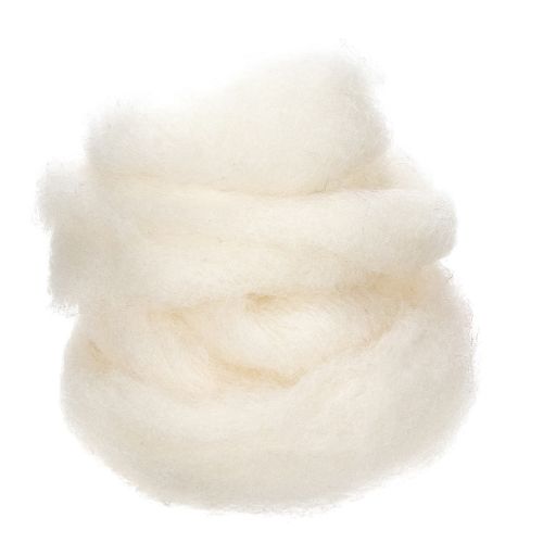 White wool ribbon, 2m, decorative wool for crafting &amp; wrapping
