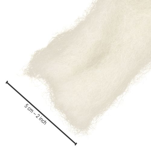 Product White wool ribbon, 2m, decorative wool for crafting &amp; wrapping