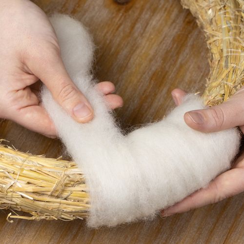 Product Wool cord, white wool ribbon, 2m, decorative wool for crafting &amp; wrapping