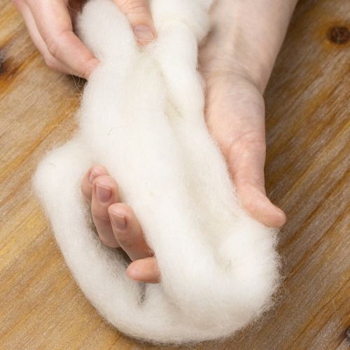 Product Wool cord, white wool ribbon, 2m, decorative wool for crafting &amp; wrapping