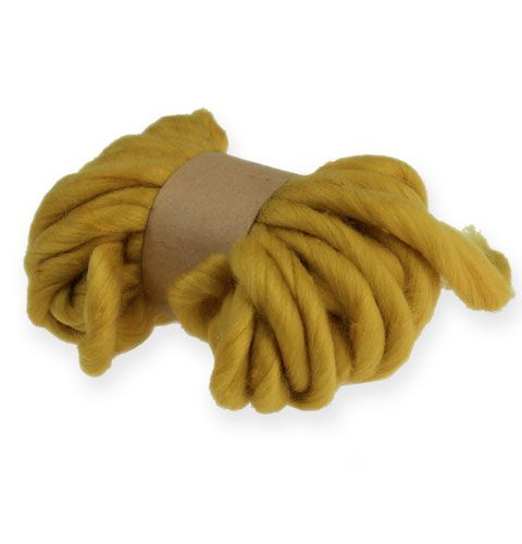 Floristik24 Wool ribbon 50g 9m yellow
