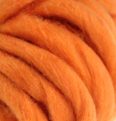 Product Wool ribbon 50g / 9m orange