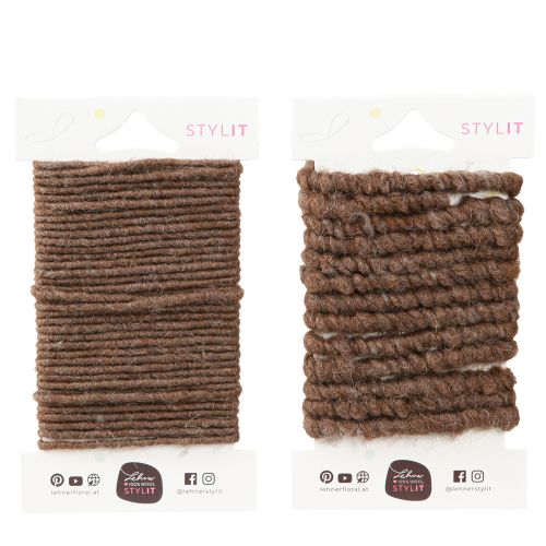 Product Wool Thread Wick Thread Felt Cord in Brown L7m Set 2Pcs
