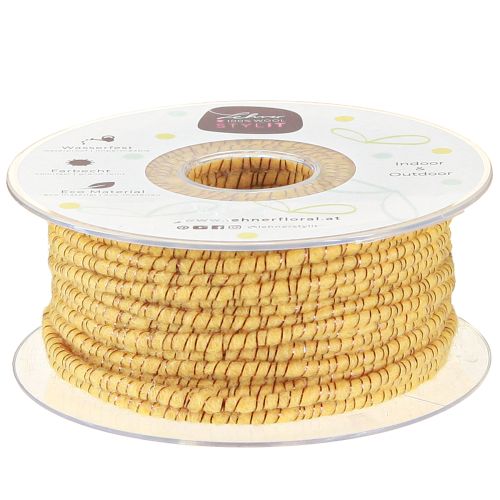Wool thread with wire felt cord mica yellow bronze Ø5mm 33m