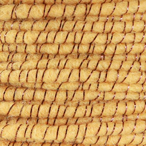 Product Wool thread with wire felt cord mica yellow bronze Ø5mm 33m
