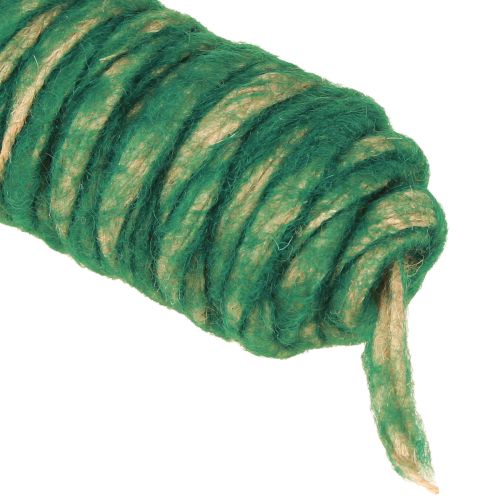 Product Wool cord green vintage wicking thread natural wool jute 30m