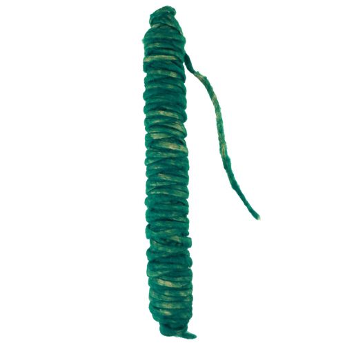 Floristik24 Wool cord green vintage wicking thread natural wool jute 30m