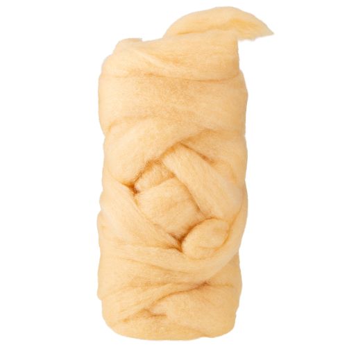 Wool ribbon, cream orange, 10m wool for wreaths &amp; arrangements