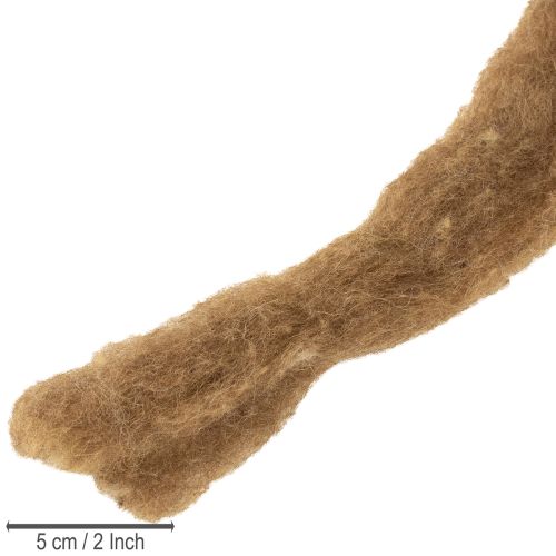 Product Decorative brown wool, 2m felted wool for crafts &amp; floristry