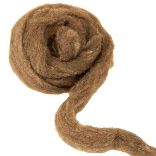 Product Decorative brown wool, 2m felted wool for crafts &amp; floristry