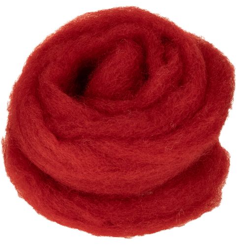 Decorative wool red 2m felt wool for floristry, decoration and crafting