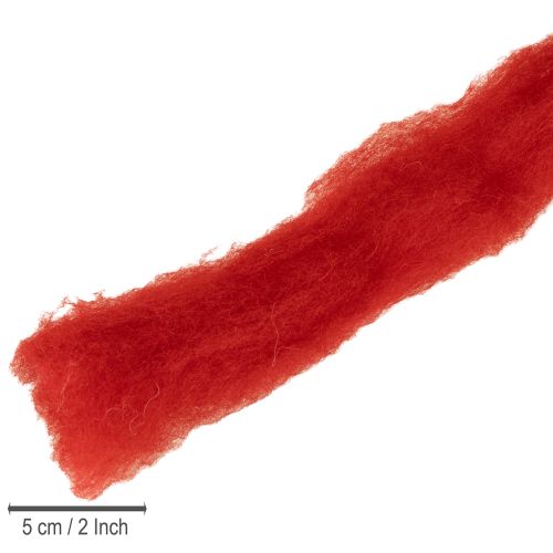 Product Decorative wool red 2m felt wool for floristry, decoration and crafting