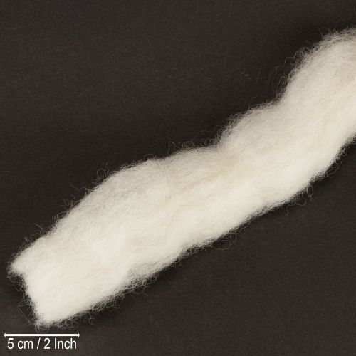 Product White wool ribbon, 2m, decorative wool for crafting &amp; wrapping