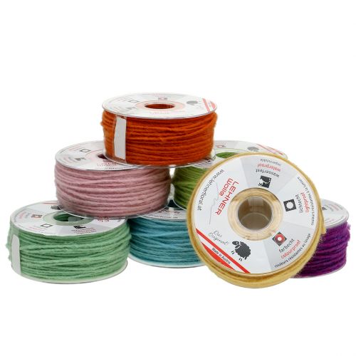 Colored wool cord 3mm 100m
