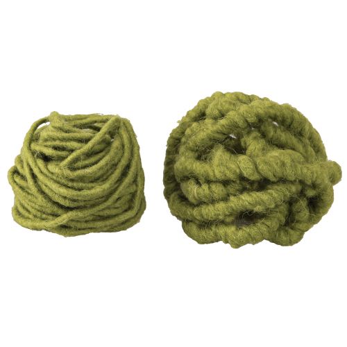 Product Wool Cord Green Fleece Wick Thread Moss Green L7m Set of 2
