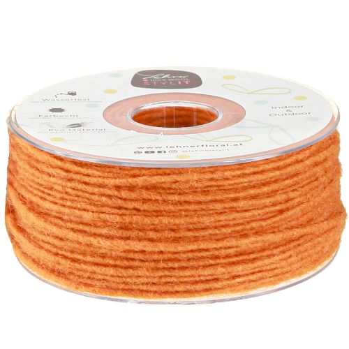 Product Wool cord orange 3mm 100m