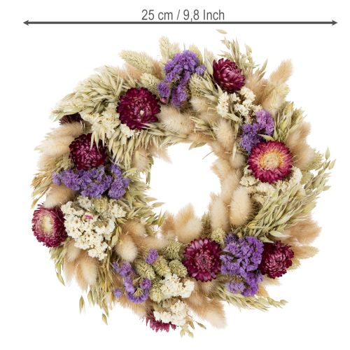 Product Dried flower wreath, festive table decoration for special occasions and seasons, 25cm