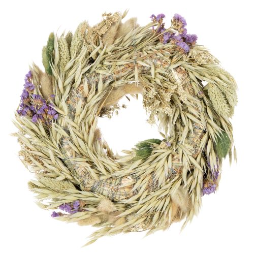 Product Dried flower wreath for spring and summer, for table and front door, for special occasions with colored accents, 26cm